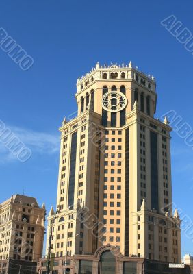 Tower of massive building