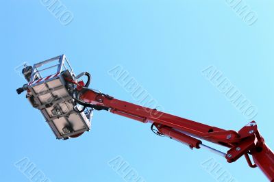 Mobile fire escape with rescue cradle