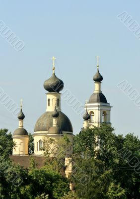 Church with black domes