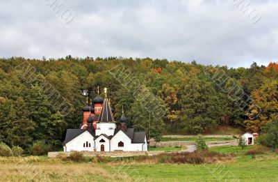 Rural landscape with church
