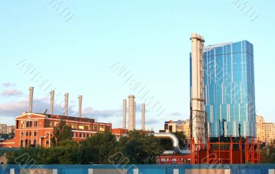 Industrial facility in town