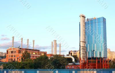 Industrial facility in town