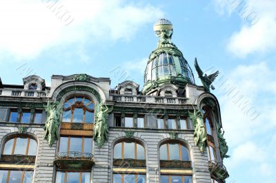 Facade of the building in style &ldquo;modern&rdquo;