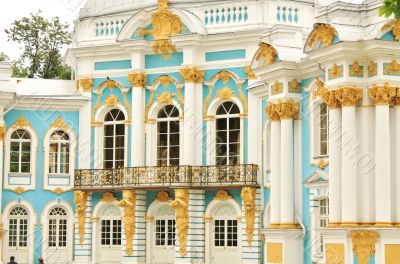 Balcony of the Pavilion `Hermitage` in Tsarskoye Selo