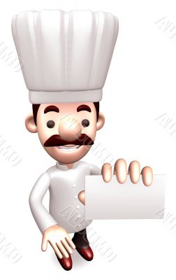 Chef business cards a present. 3D Chef Character