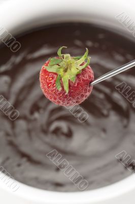 strawberry and chocolate sauce