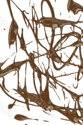 splash of melted chocolate