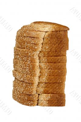loaf of bread on white