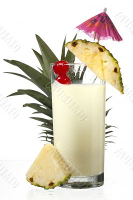 close up shot of pineapple milkshake