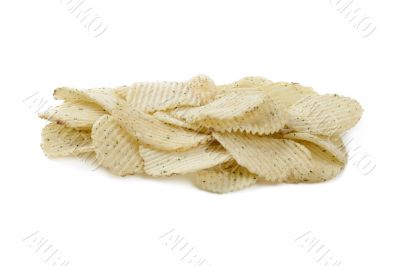 a pile of sour cream and onion flavored chips