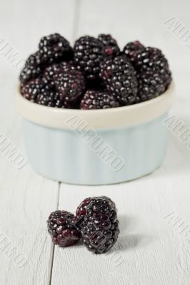 bowl full of blackberries