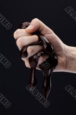 squeezed chocolate