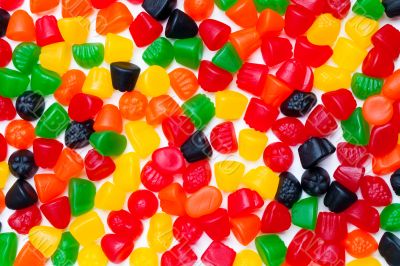 close up of hard jelly candies