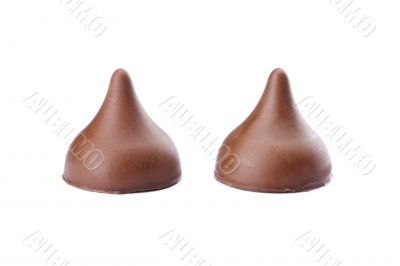 two chocolate kisses