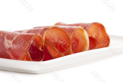 delicious sliced ham
