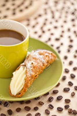 bread with black coffee