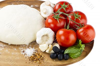 pizza ingredients on the table 