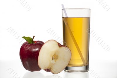 view of apples and apple juice