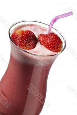 strawberry shake with strawberries
