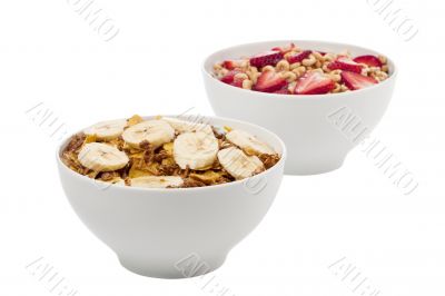  two fruity breakfast cereal bowl