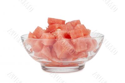 bowl of watermelon chunks 