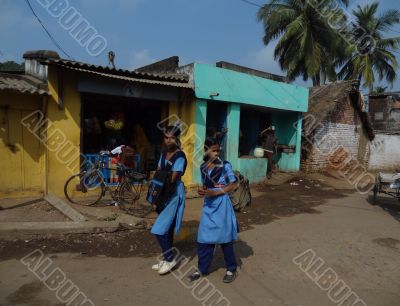Schoolgirls in India