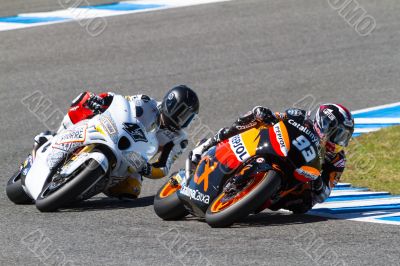 Marquez and Rodriguez  pilot of Moto2 