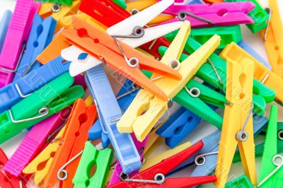 Several clothespins