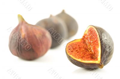 Fresh figs on a white background