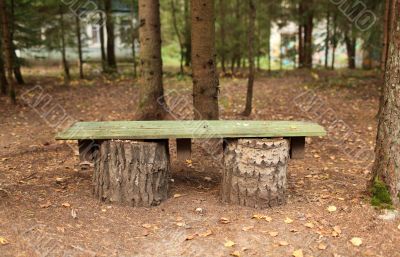 wooden bench