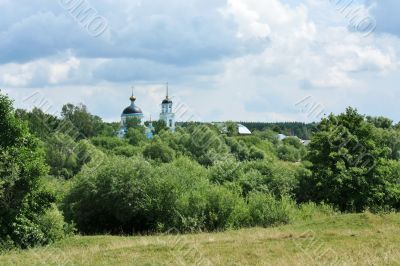 Rural landscape with church