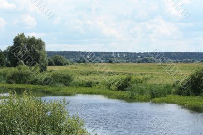 Rural landscape with church