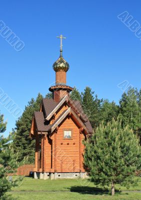 Rural landscape with church