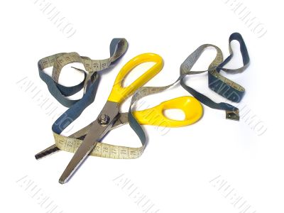 Scissors and measuring tape