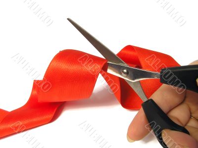 Red tape and scissors
