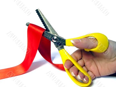 Red tape and scissors