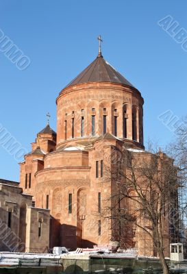 Orthodox church in sun light