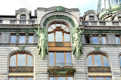 Facade of the building in style  &ldquo;modern&rdquo;