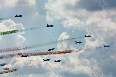 Demonstrative performance at the air show