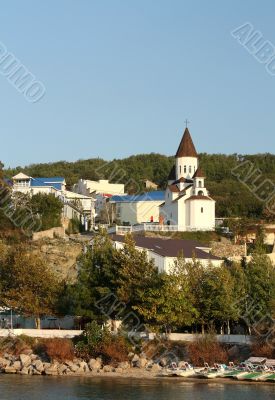 Landscape with church