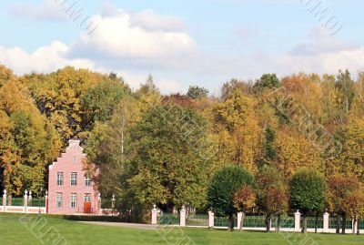 Vintage park in autumn