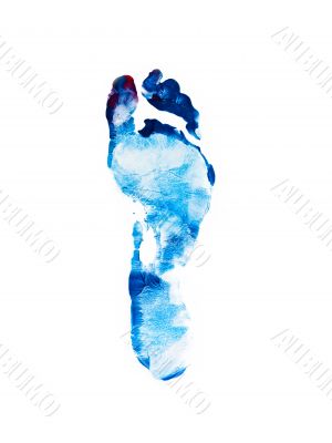 blue footprint