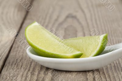sliced lime in a ladle
