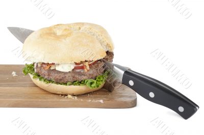 sliced hamburger