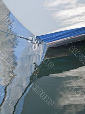 reflection of boat and water