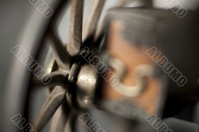 wheel and old box