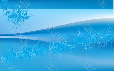 blue floral pattern design