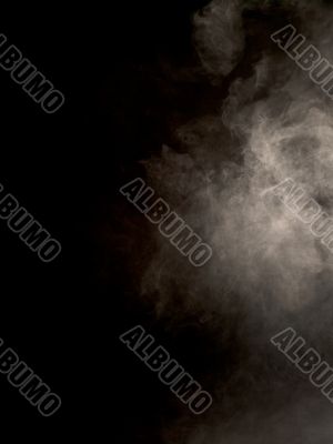 view of fog over dark background