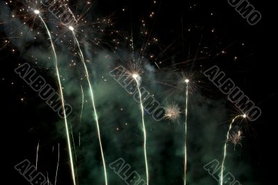 smokey green fireworks
