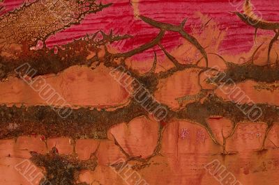 rusted cracks